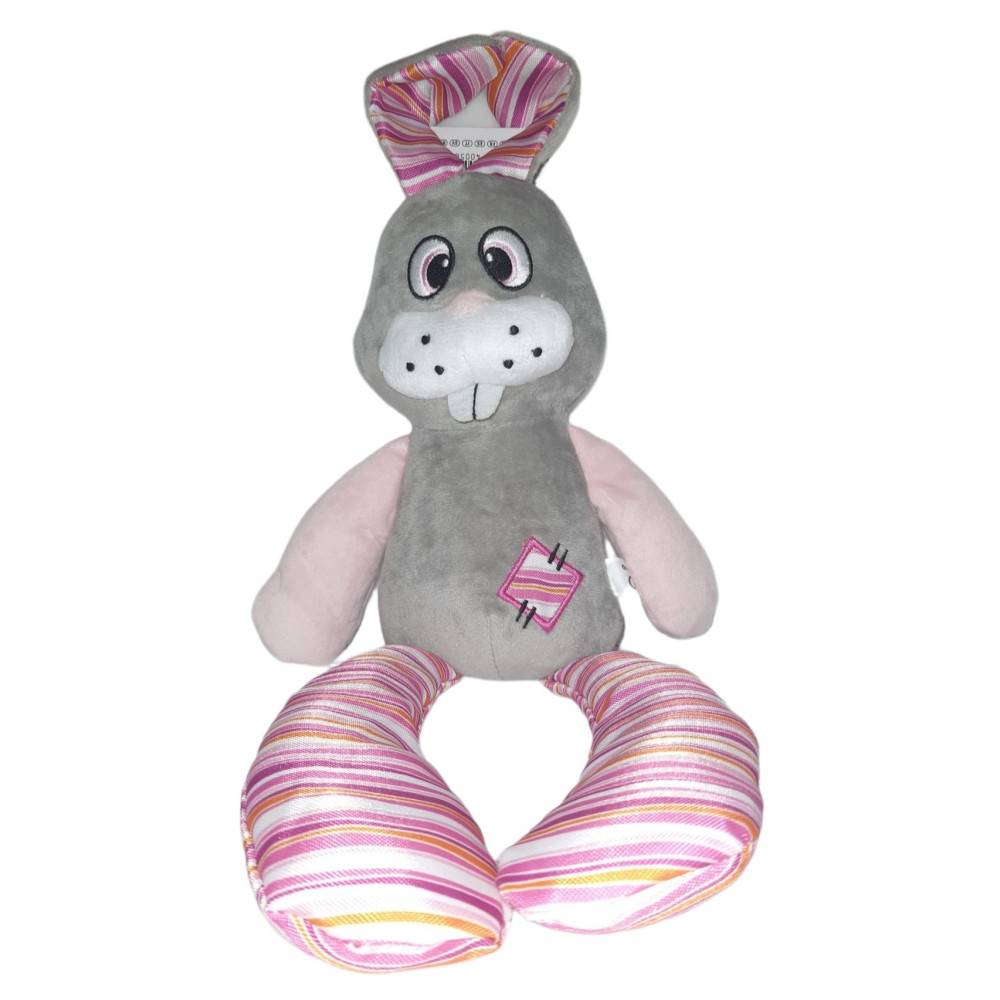 Flamingo - Peluche Lapin gris pieno 50 cm, pour chien - Imagen 7