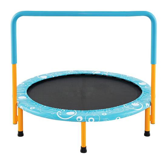 Costway - Mini Trampoline Enfants Pliable 92 cm avec Housse de Sécurité Matelassée et Poignée Recouverte, Charge maximale 150 KG, pour 3-10 Ans+ - Image 1