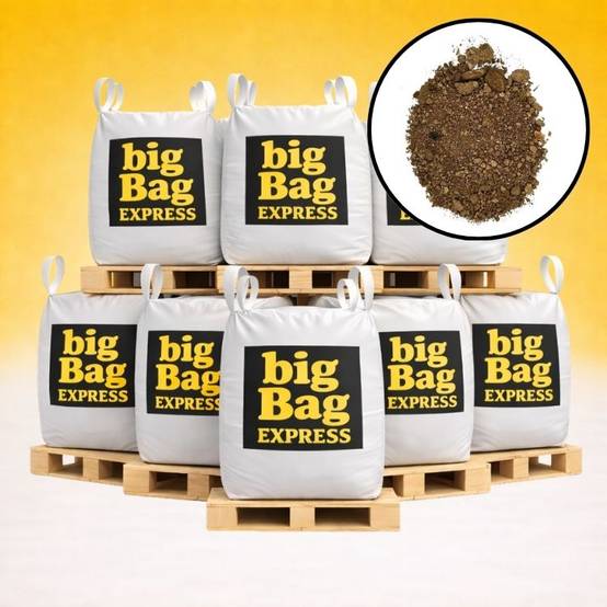 PACK 8 X BIG BAG de 1m³ (+/- 11,2T) Terre Criblée Amendée Compostée à 5% - Livraison PREMIUM - Image 1