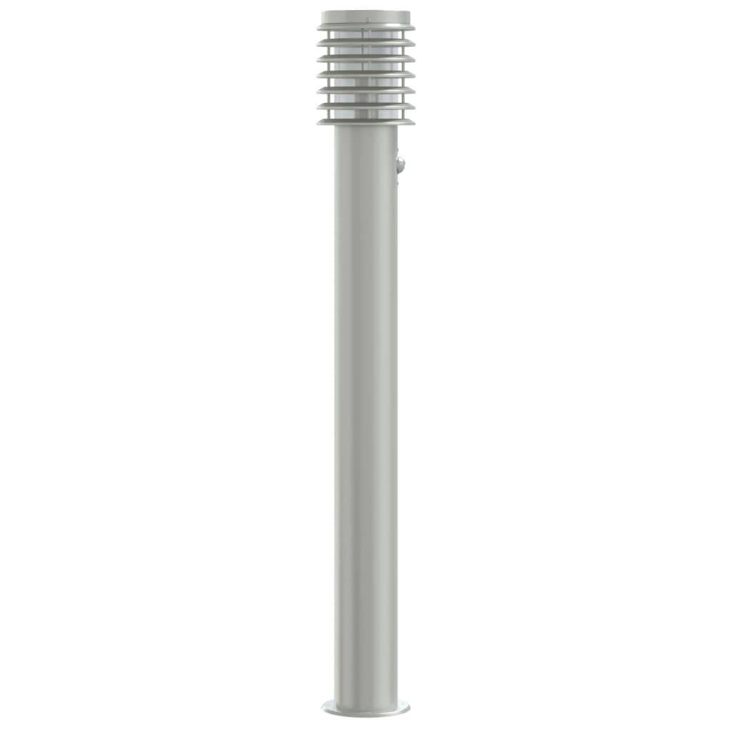 Lampadaire de jardin - Lampadaire d'extérieur avec capteur argenté acier inoxydable-JU1050 - Image 5