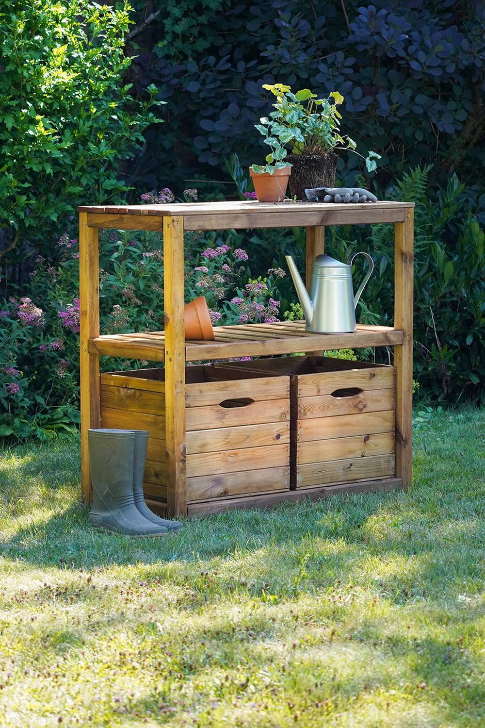 Jardipolys - Table de préparation TERO 91 x 45 x H. 90 cm - pin classe 3 FSC ® Jardipolys - Imagen 2