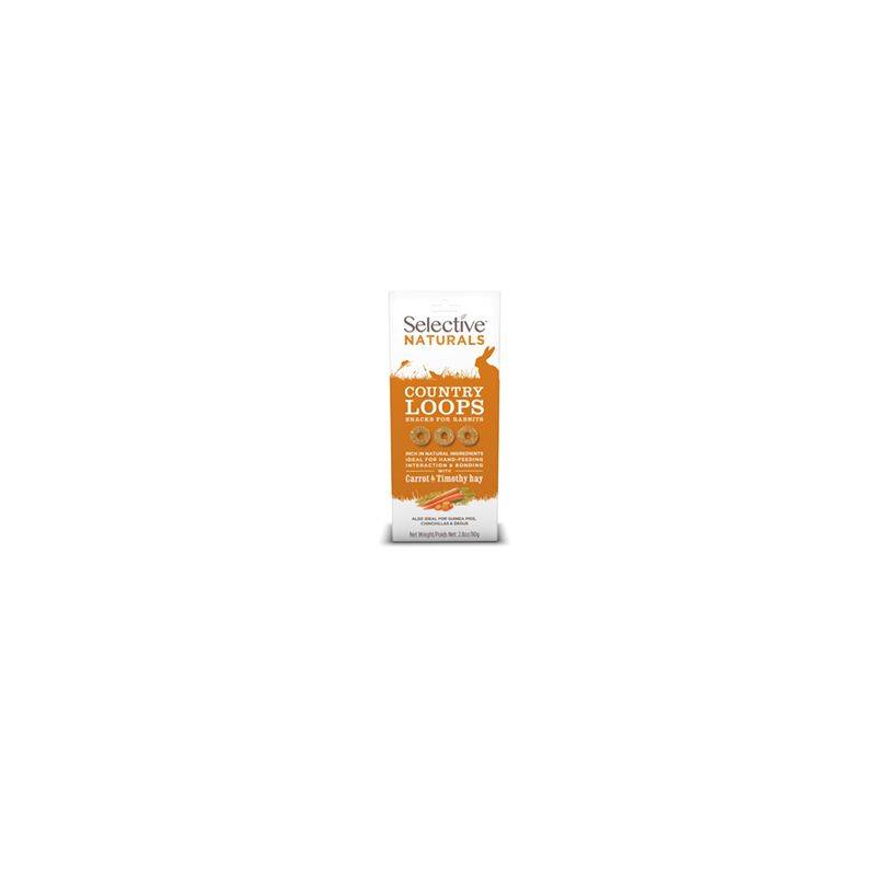 Friandises pour lapin country loops - Selective Naturals 80 g