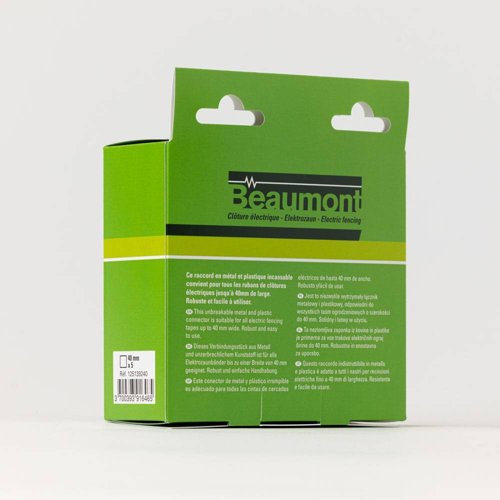 Beaumont - 5 Raccords pour ruban 40 mm BEAUMONT - Imagen 3