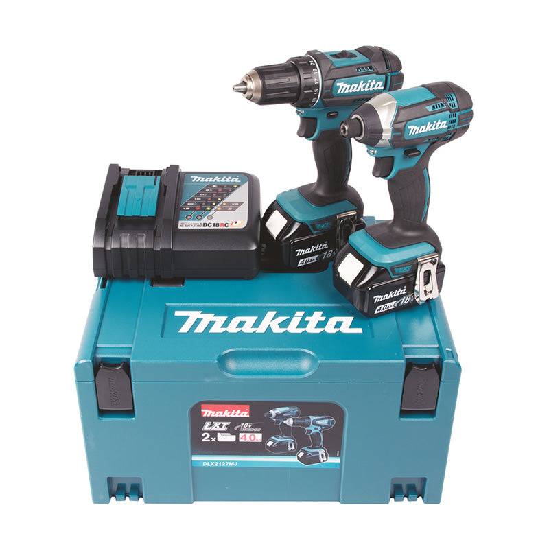 Makita - Pack 2 outils perceuse DDF482 + visseuse DTD152 18 V Li-Ion MAKITA DLX2127MJ avec 2 batteries 4,0 Ah et coffret Makpac Makita - Imagen 1