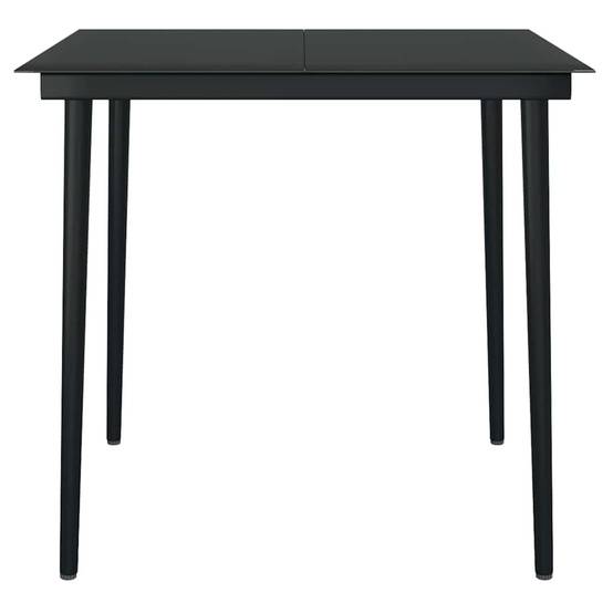 Salon de Jardin 2 Personnes Résine Tressée Table Verre pour Repas Extérieur Marron – ComfortXL Outdoor Living - Image 8