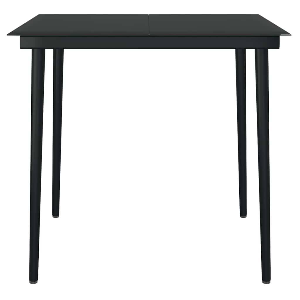 Salon de Jardin 2 Personnes Résine Tressée Table Verre pour Repas Extérieur Marron – ComfortXL Outdoor Living - Image 8