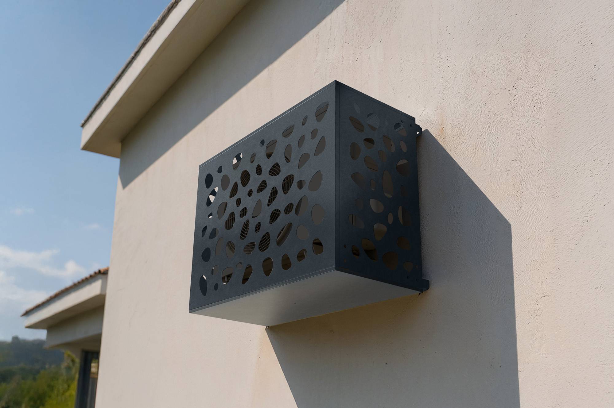CASANOOV - Casanoov Cache Climatiseur Extérieur Acier Gris Anthracite Taille S 90x68x60 Sunny Avec Face Inférieure - Image 4