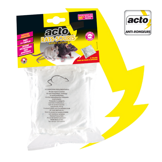 Acto - ACTO RATS-SOURIS APPÂT AVOINE - 7 sachets de 20 grs - Image 2
