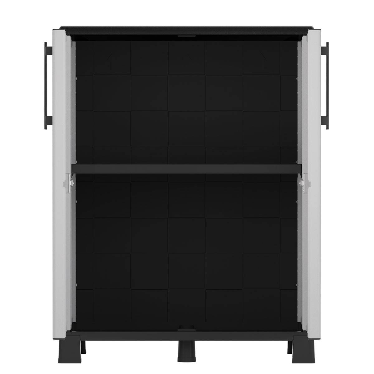 Armoire de rangement 2 portes Gris 68x37x90cm - Meuble de rangement Garage Maison Terrasse - Image 5