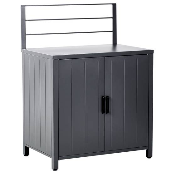 Beliani - Cuisine de jardin Aluminium Gris graphite VIGGIANO - 90x60x125- Beliani - Image 7