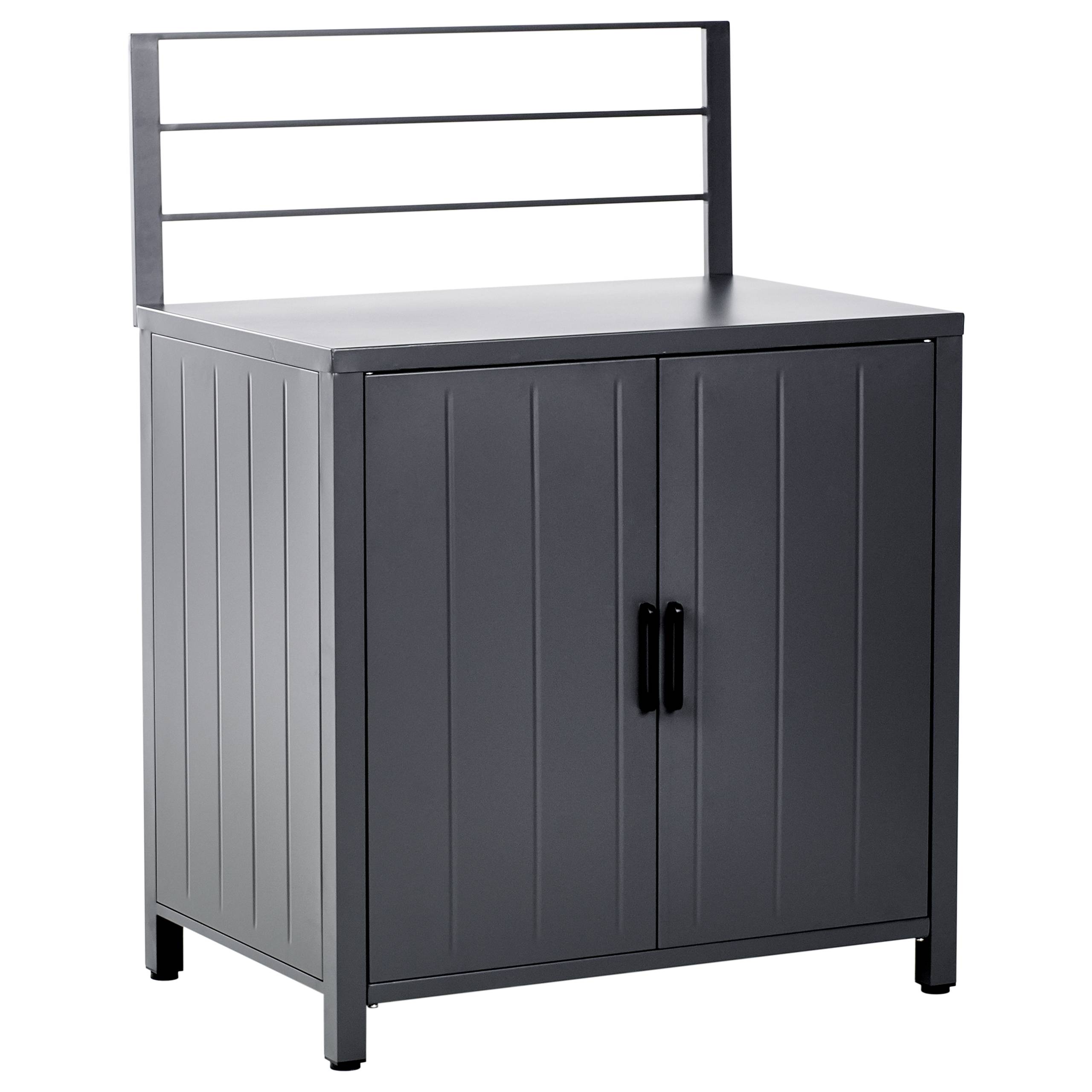 Beliani - Cuisine de jardin Aluminium Gris graphite VIGGIANO - 90x60x125- Beliani - Image 7