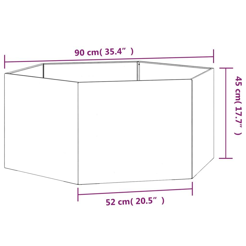 ComfortXL - Grand carré potager en Acier Corten pour Jardin 90x90x45 cm – ComfortXL Outdoor Living - Image 10