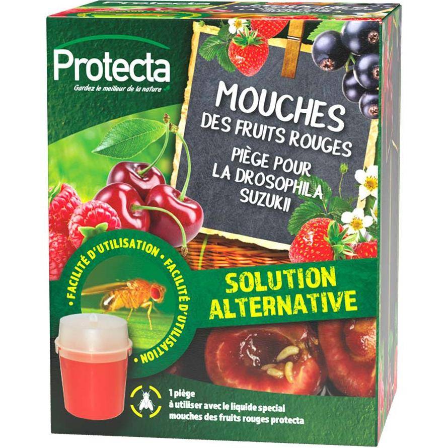Protecta - Mouches des fruits rouges piège pour la drosophila suzukii