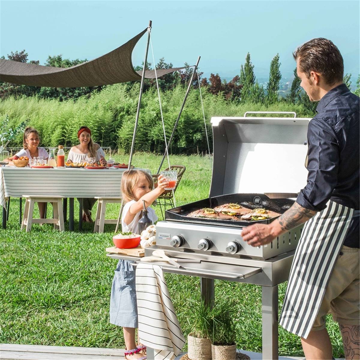 Le Marquier - Chariot Plancha Exclusive Amalia Ingenieuse Inox - Imagen 3