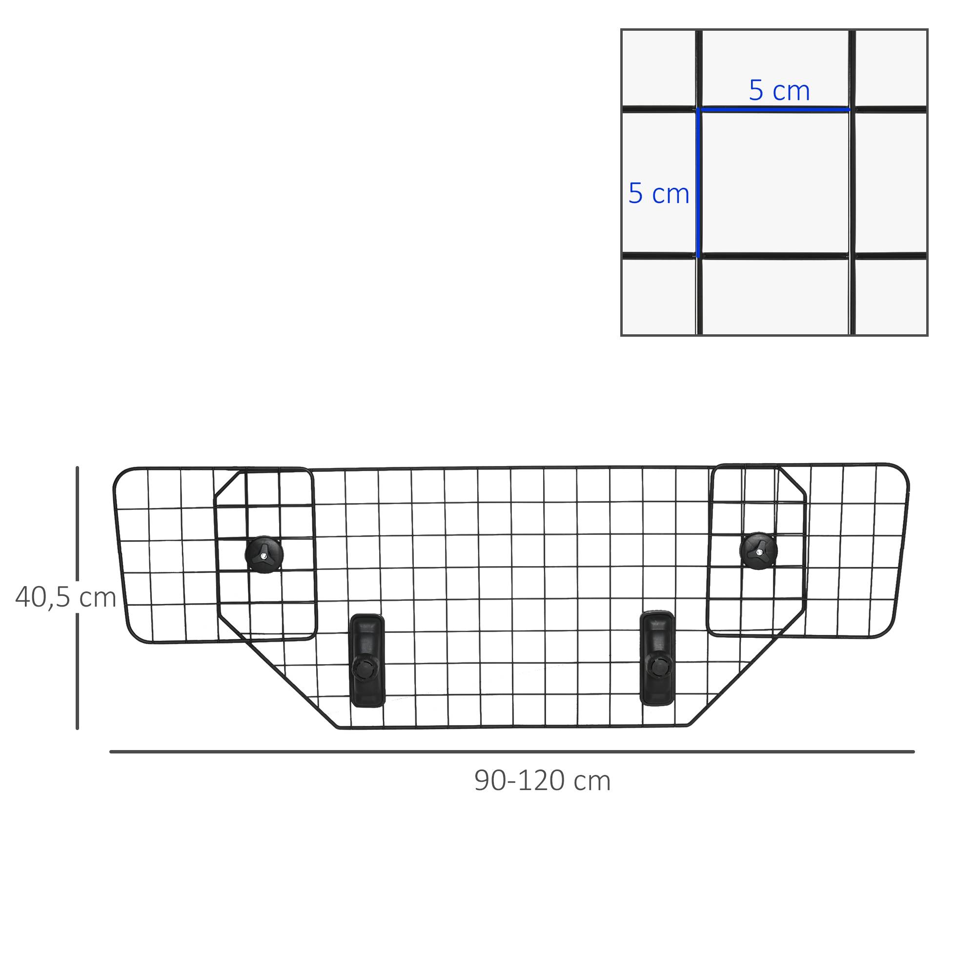 Barrière de Sécurité Universelle pour Chien en Voiture, Métal Extensible pour Sièges Arrière et Coffre, 90–120 x 40,5 cm, Noir - Image 5