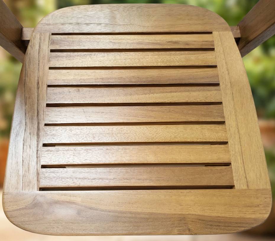 Ensemble table et chaises de jardin 6 places teck TRIPOLINADO - Image 3