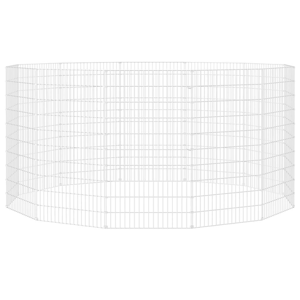 Vidaxl - Enclos pour animaux en liberté 12 panneaux 54 x 100 cm Fer galvanisé vidaXL 171584 - Imagen 3