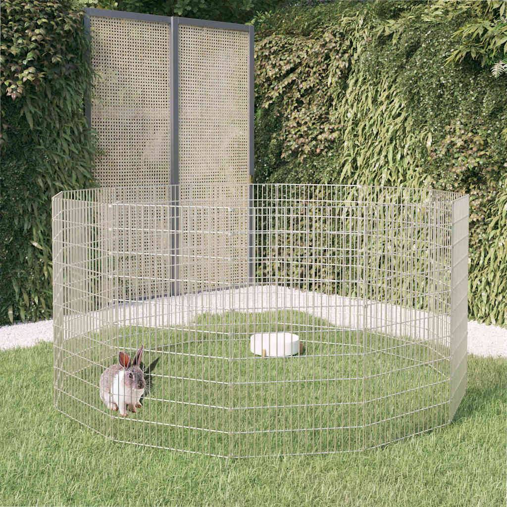 Vidaxl - Enclos pour animaux en liberté 12 panneaux 54 x 100 cm Fer galvanisé vidaXL 171584 - Imagen 1