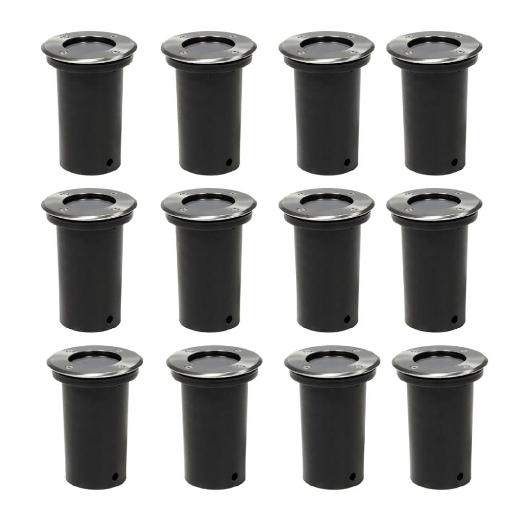 Lampe d'extérieur - Lampe de jardins au sol 12 pcs rond