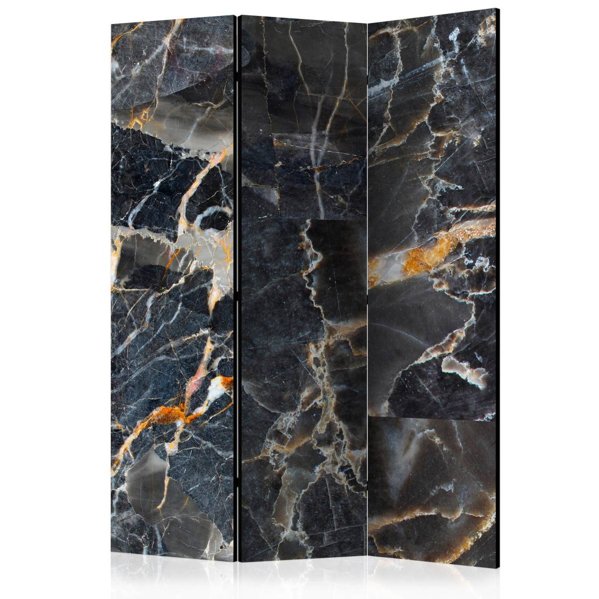Paravent 3 Volets "Black Marble" 135x172cm - Image 1