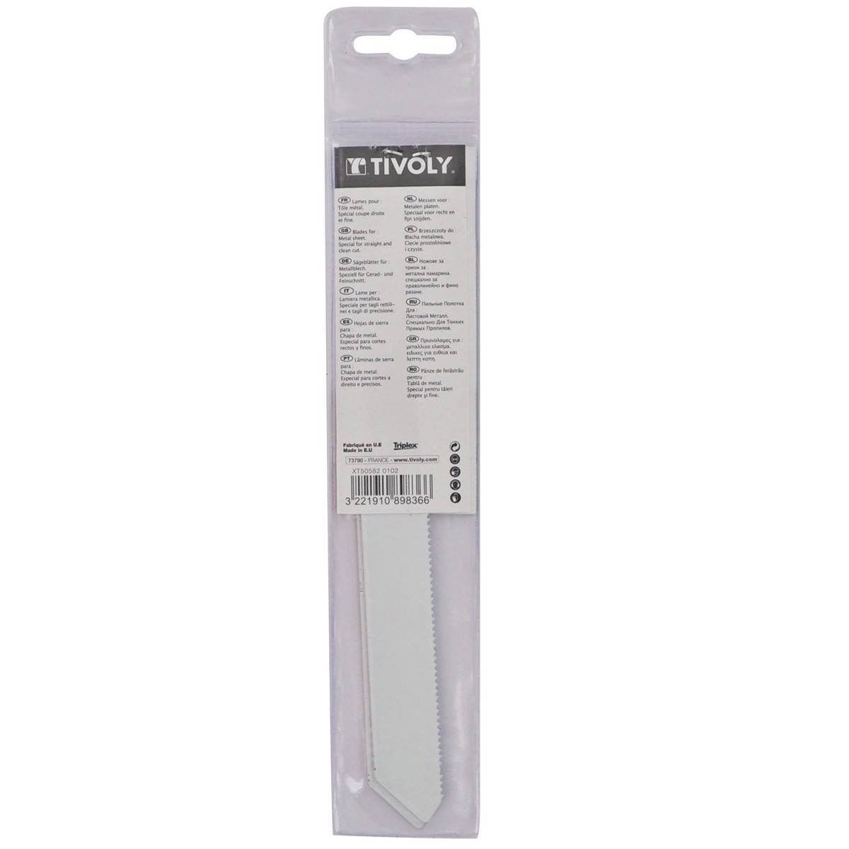 Tivoly - Lame de scie sabre Tôle et Métaux HSS L150mm coupe tubes, plaques jusqu'à 10cm épaisseur TIVOLY - Imagen 3
