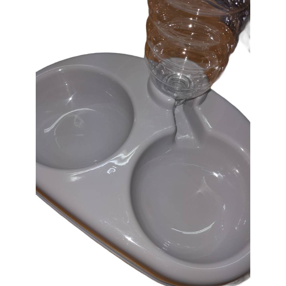 Distributeur eau et nourriture Alun 2 x 400 ml pour chien et chat. - Imagen 5