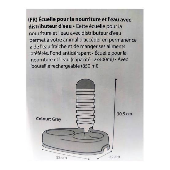 Distributeur eau et nourriture Alun 2 x 400 ml pour chien et chat. - Imagen 10