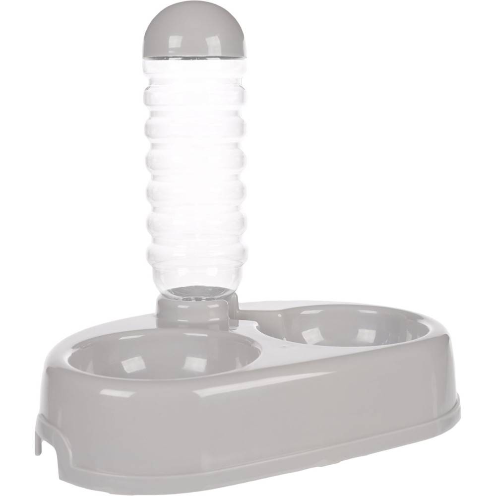 Distributeur eau et nourriture Alun 2 x 400 ml pour chien et chat. - Imagen 1