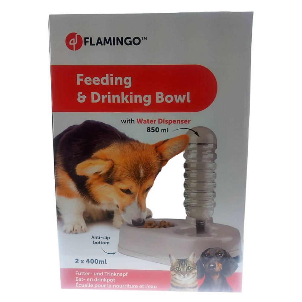 Distributeur eau et nourriture Alun 2 x 400 ml pour chien et chat. - Imagen 8