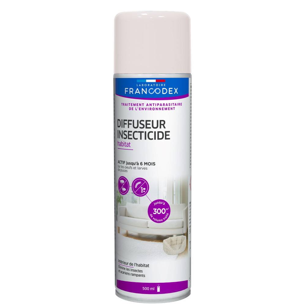 Francodex - Francodex - Diffuseur antiparasitaire habitat 500 ml (130m²)traitement de l'environnement - Imagen 1