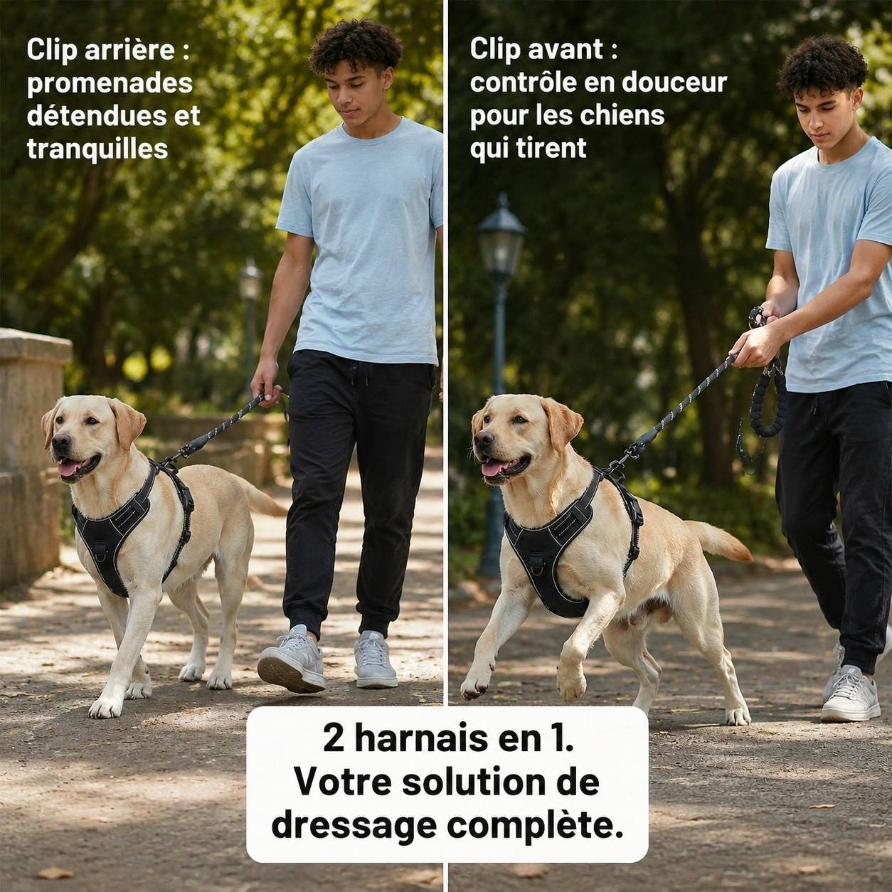 Harnais Chien Réglable Réfléchissant Confortable Anti Traction Respirant - Image 6