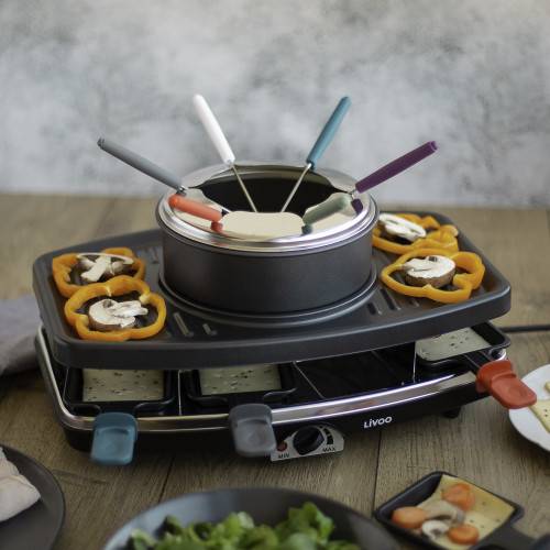 Livoo - Appareil à raclette et fondue pour 8 personnes 1100W - Imagen 1