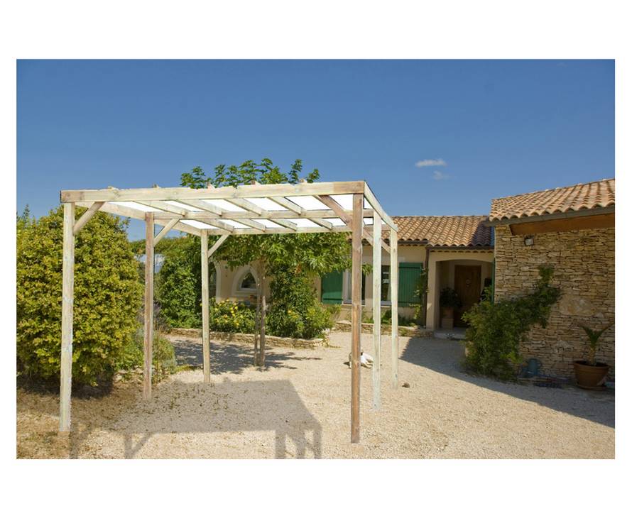 Habrita - Carport Autoclavé toit plat sans couverture - S.h.t. : 14,91 m2 Habrita - Image 3