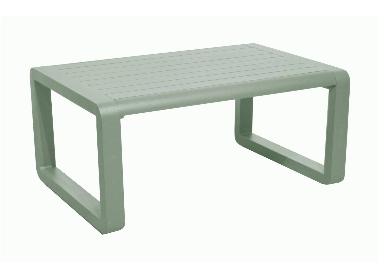 Proloisirs - Table basse - QUENZA II - Aluminium époxy - Lattes - Amande