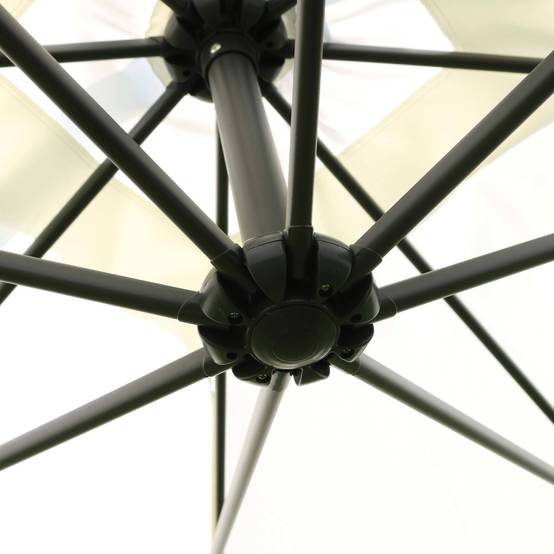 Oviala - Parasol déporté 3x3m acier écru Genova - Oviala - Image 3