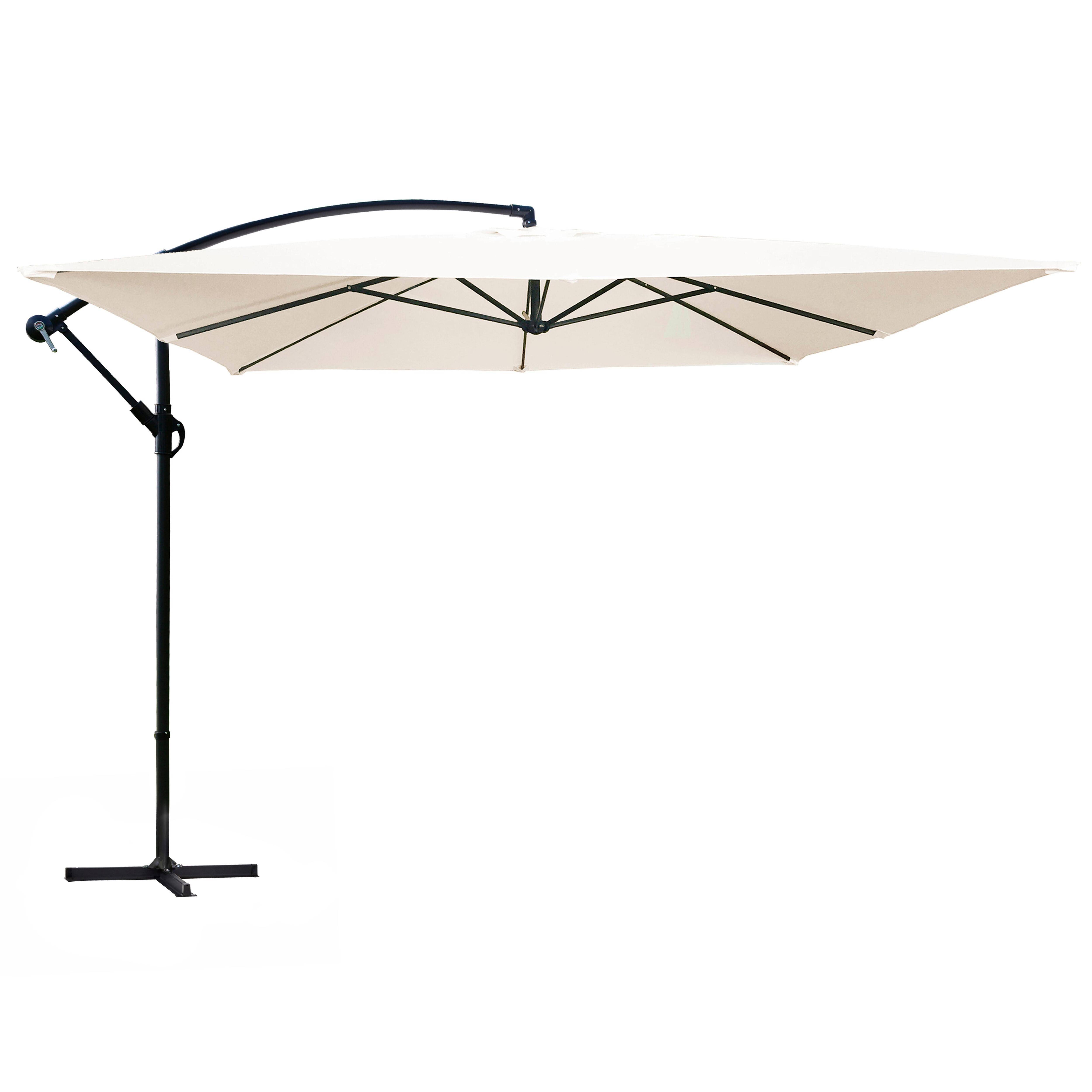 Oviala - Parasol déporté 3x3m acier écru Genova - Oviala - Imagen 1