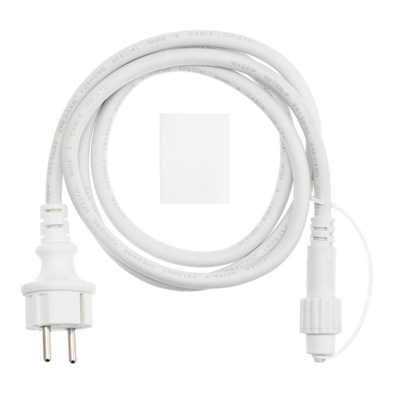 Lotti - Câble d'alimentation blanc 1.5M pour guirlande guinguette IP44 230V Lotti - Imagen 1