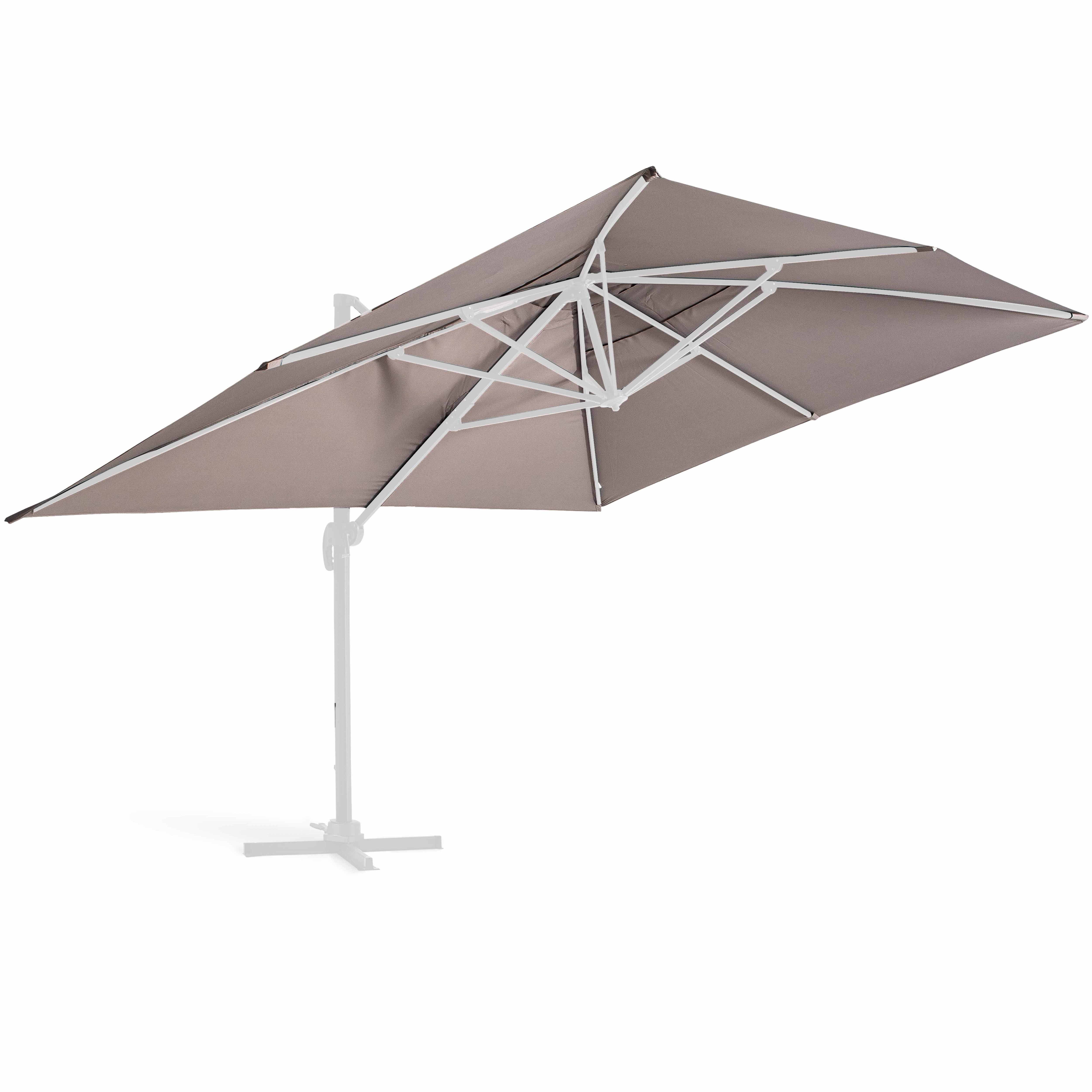 Oviala - Toile pour parasol déporté 4x3m taupe Caserta - Oviala - Image 1