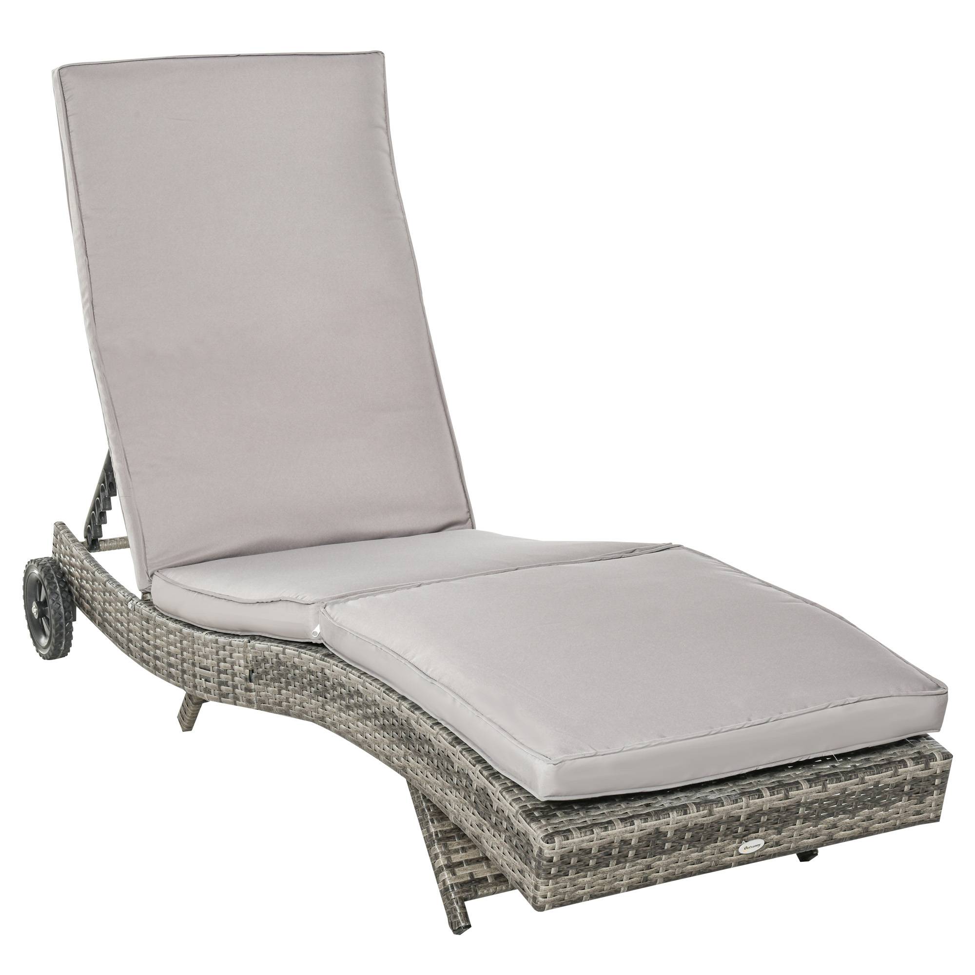 Maison Chic - Bain de soleil transat grand confort - dossier inclinable 5 positions 207x70x70cm Résine Gris fr114