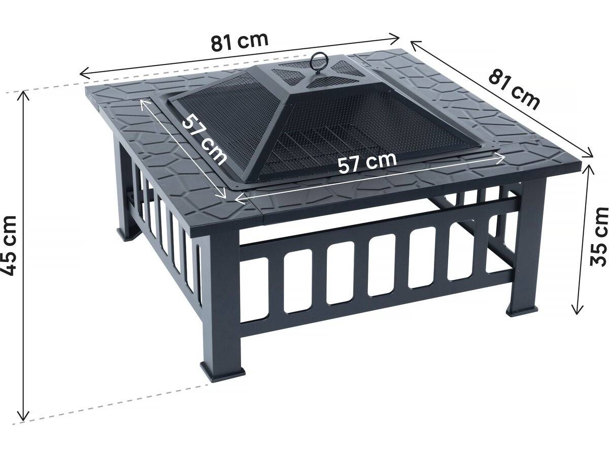 Brasero Avec Couvercle Anti Braise "flaméo" - Noir -habitat Et Jardin - Image 4