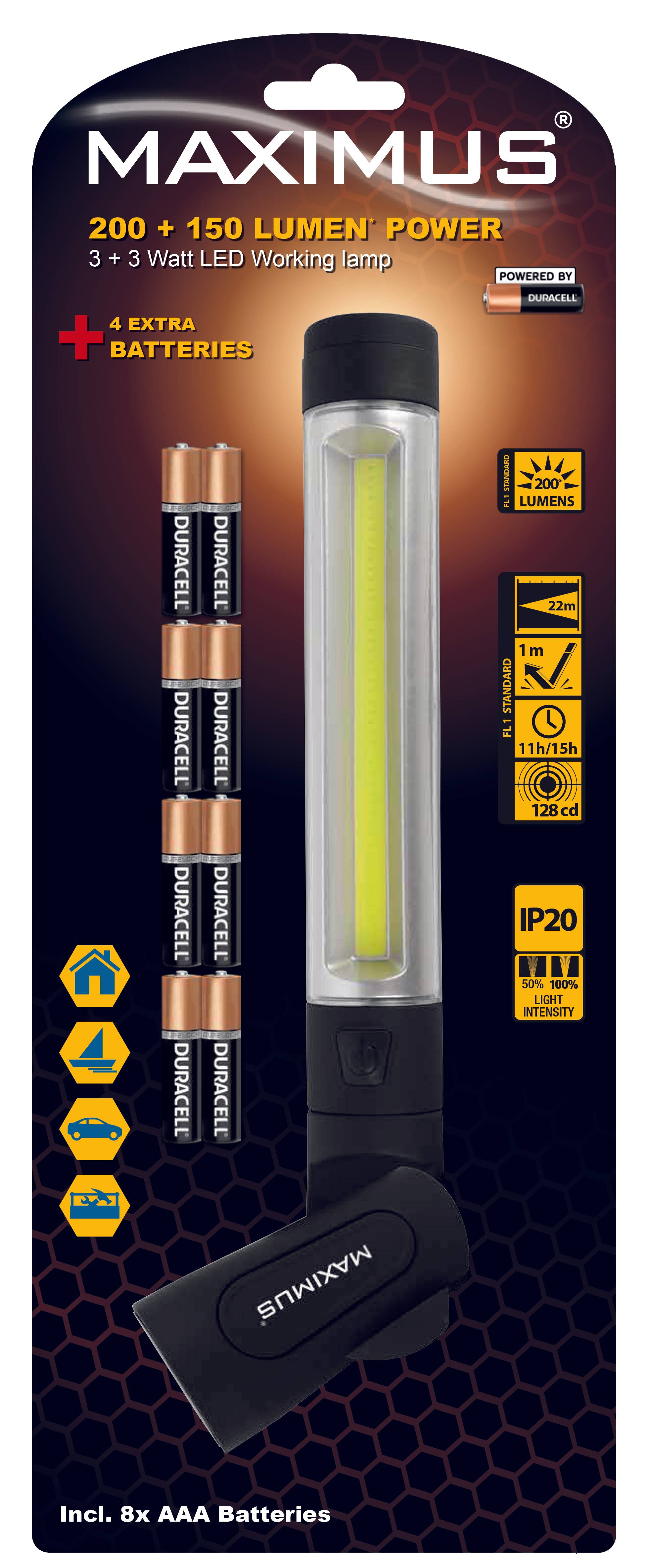 Maximus - Lampe torche multifonction Maximus Powered by Duracell M-WKL-020-DU2 - 200lm - Imagen 1