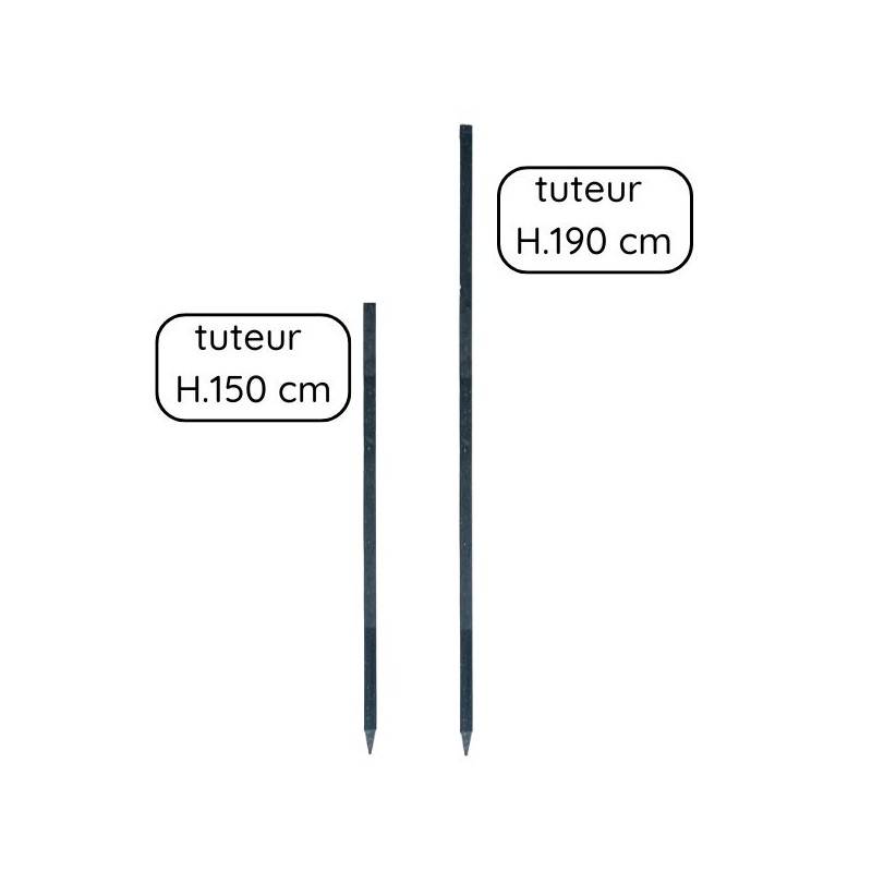 Jardinex - Tuteur tomates (lot de 8) - Gris anthracite 190 cm - Jardinex - Image 8