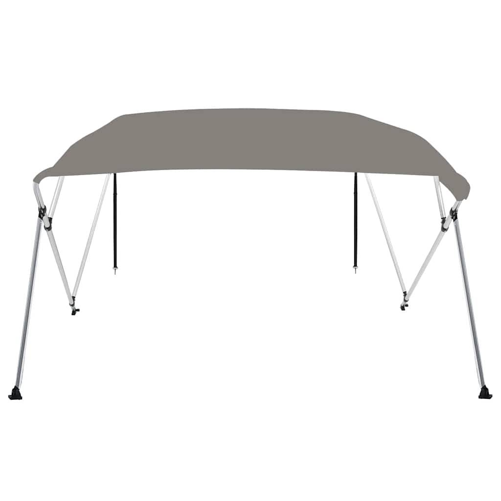 Store banne | Auvent bimini à 4 arceaux gris 243x210x137 cm Maison Chic - Image 3