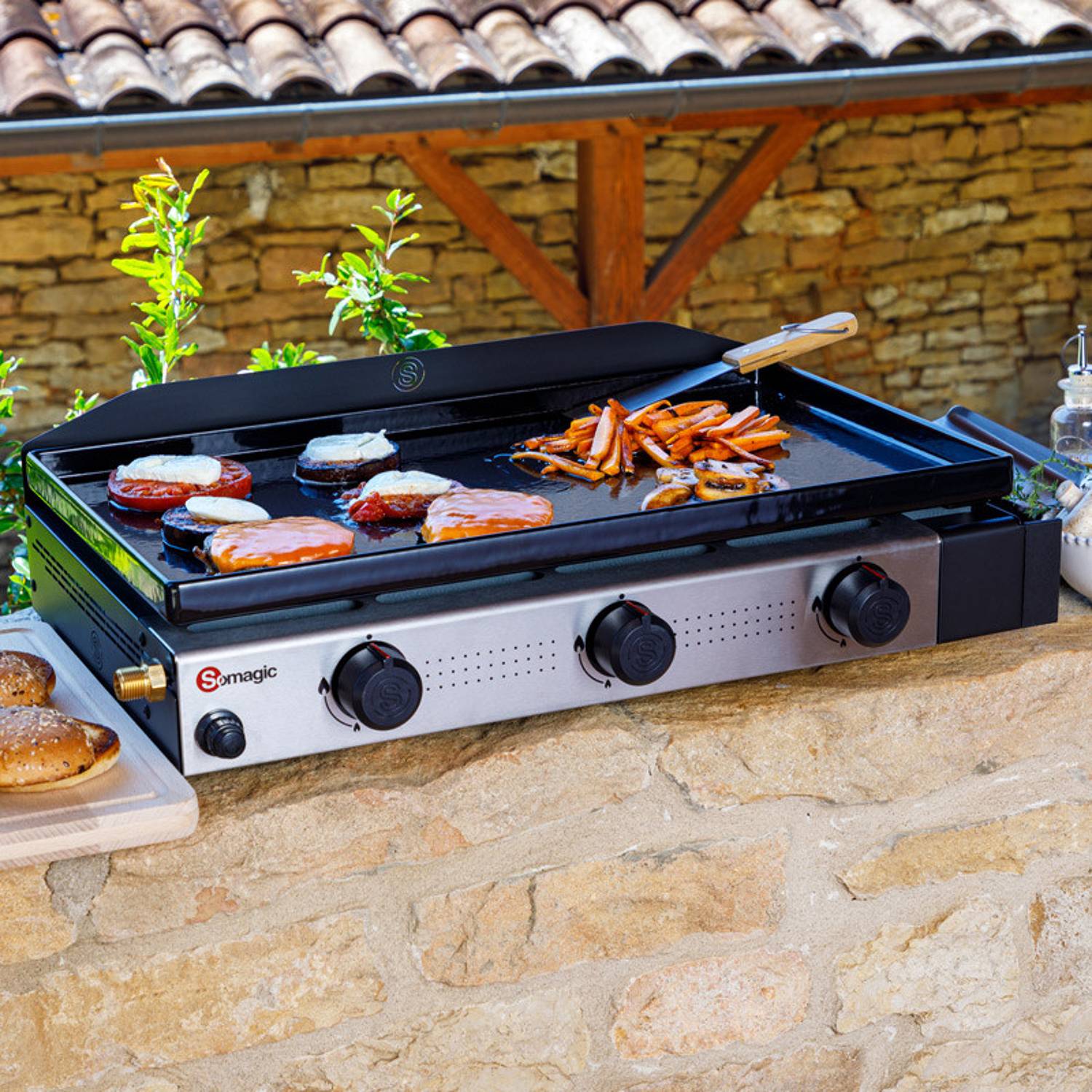 Somagic - Plancha au gaz SOLIA 300 3 brûleurs 6,45kW - SOMAGIC - Image 7