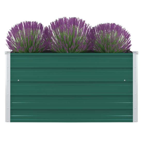 Vidaxl - Jardinière 100 x 100 x 45 cm Acier galvanisé Vert vidaXL 47025 - Image 1