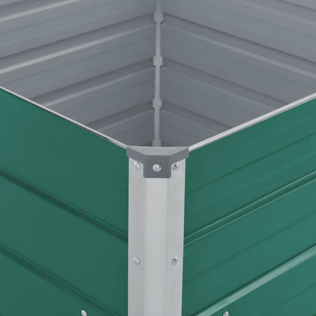 Vidaxl - Jardinière 100 x 100 x 45 cm Acier galvanisé Vert vidaXL 47025 - Image 5