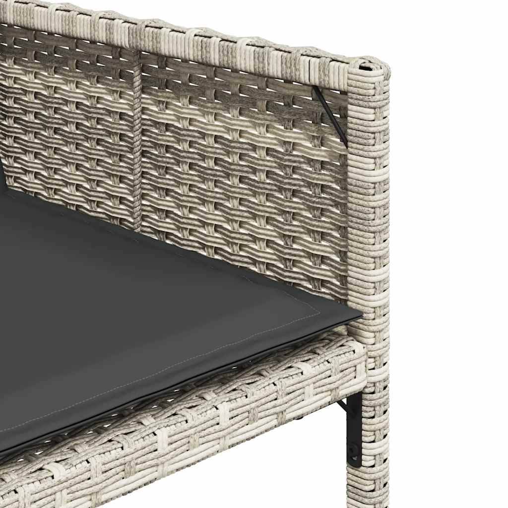 ComfortXL - Salon de Jardin Encastrable 10 Places Gris Clair, Table 165cm, 6 Chaises et 4 Tabourets en Résine Tressée – ComfortXL Outdoor Living - Image 7