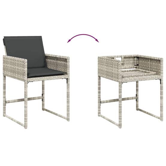 ComfortXL - Salon de Jardin Encastrable 10 Places Gris Clair, Table 165cm, 6 Chaises et 4 Tabourets en Résine Tressée – ComfortXL Outdoor Living - Image 10