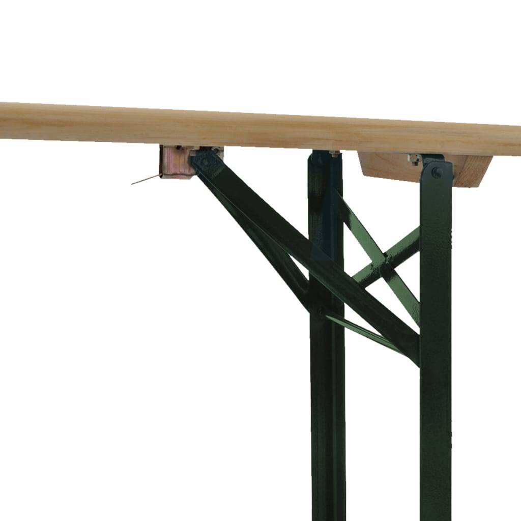 PANGIVO - Table de Brasserie Pliable avec 2 Bancs 220 cm Bois de Sapin - PANGIVO - Image 6