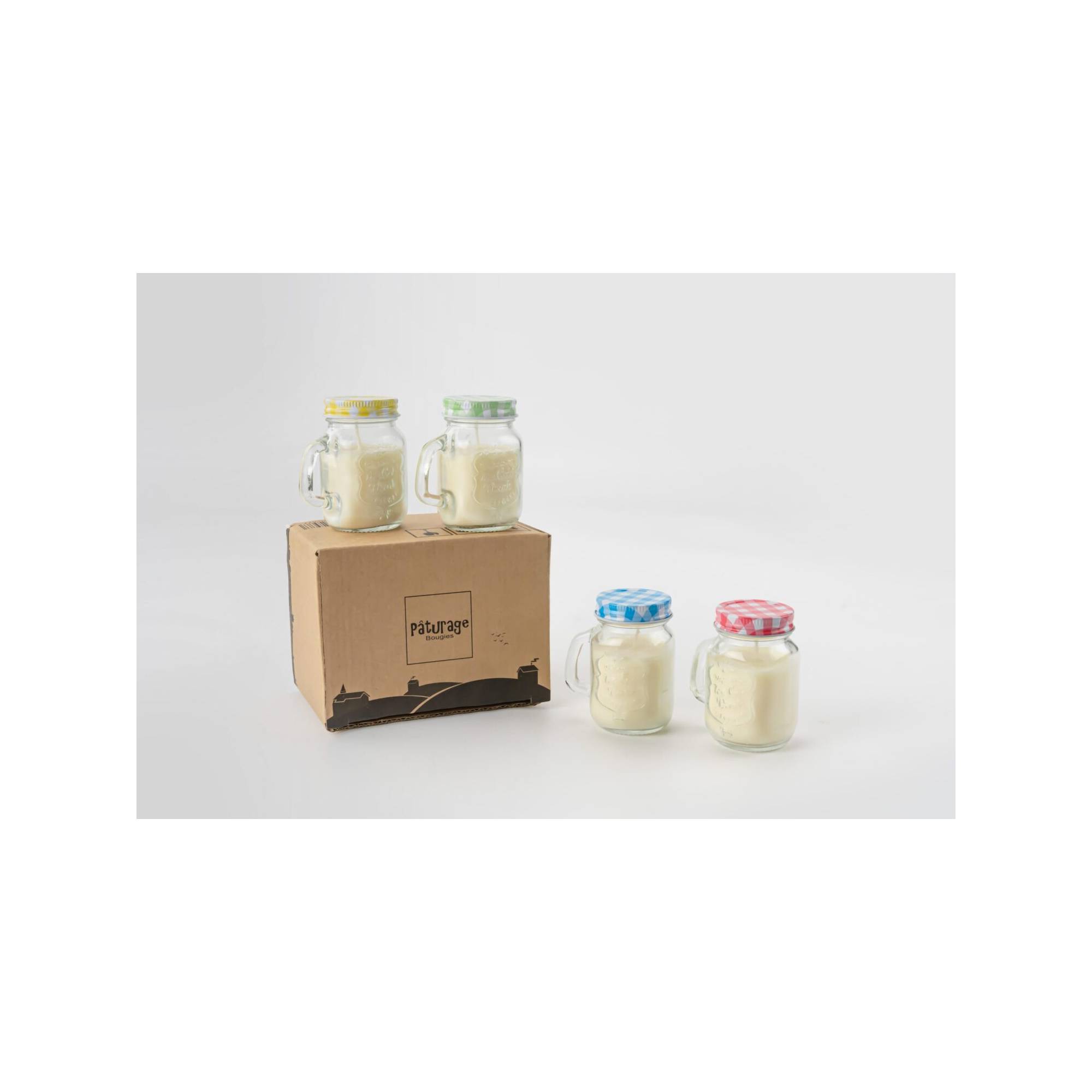 Sans Marque - Lot de 4 bougies citronnelle d'extérieure - Contre les moustiques - A la cire de soja - 7 x 8,5 cm - Imagen 4